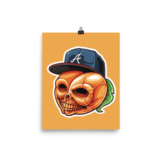 Peach Skull - Peach - 8x10 - Print